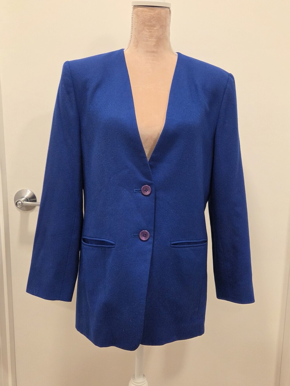 Vintage Pendleton Royal Blue Women's Blazer Size 8